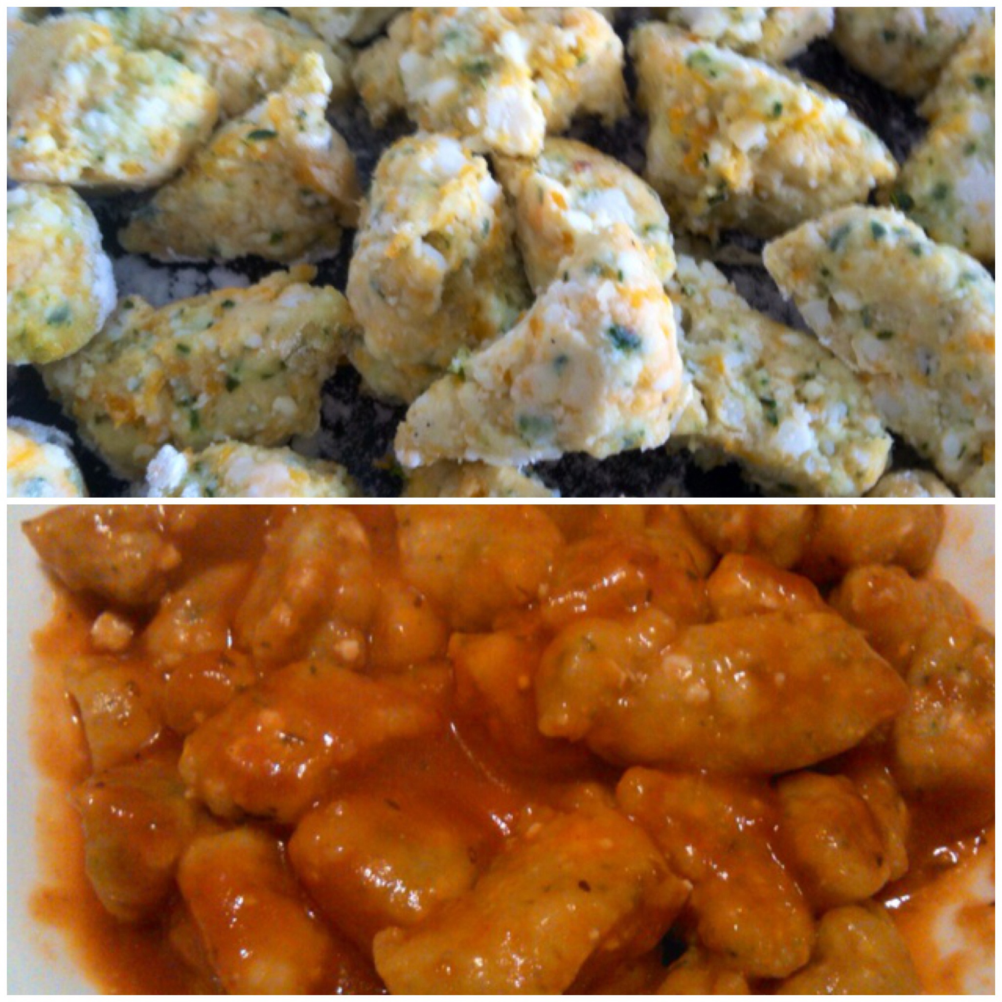 Malfatti de ricota y calabaza