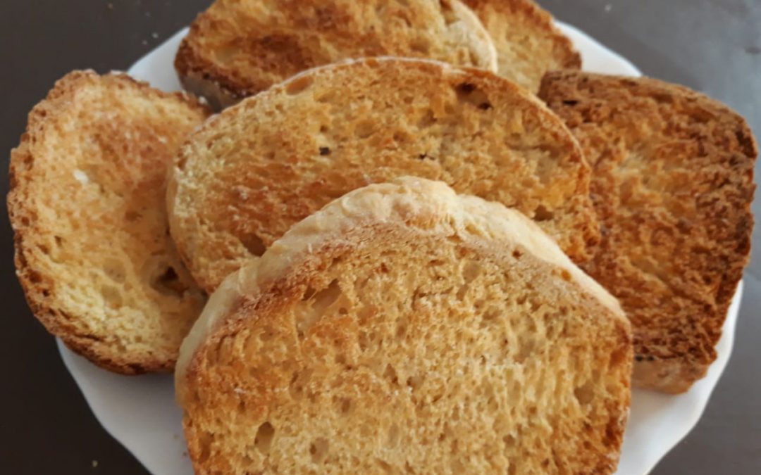 Tostadas de pan lactal